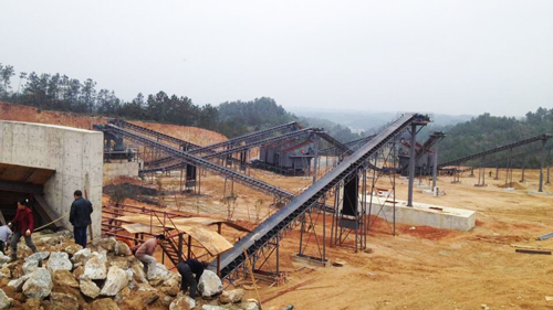 湖南新联时产500吨破碎生产线项目生产现场图片